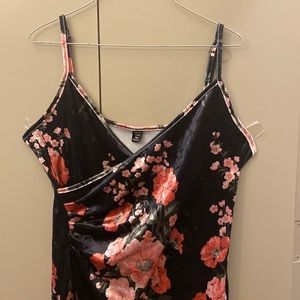 Black & Pink floral Bodycon dress
